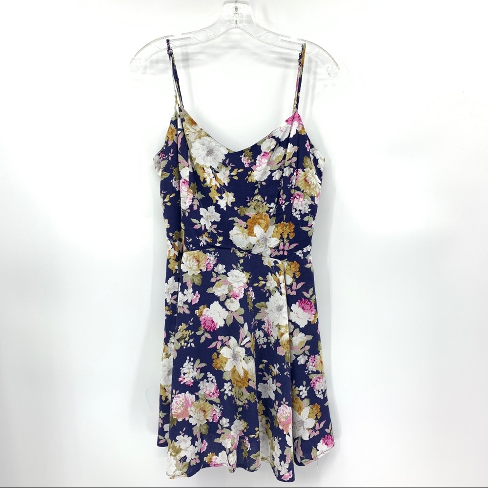 ElleCLO Floral Blue DRESS Size Large